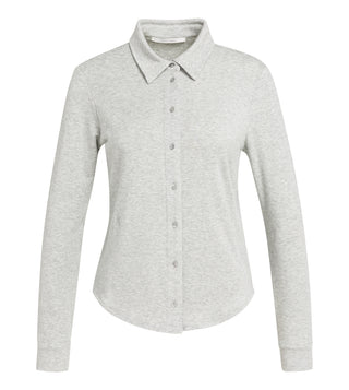 Jersey Blouse in Medium Gray Melange