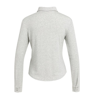 Jersey Blouse in Medium Gray Melange