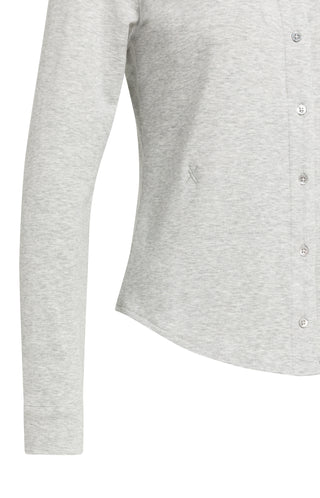 Jersey Blouse in Medium Gray Melange
