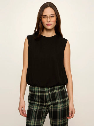 Quinn Bubble Shell Tank in Black