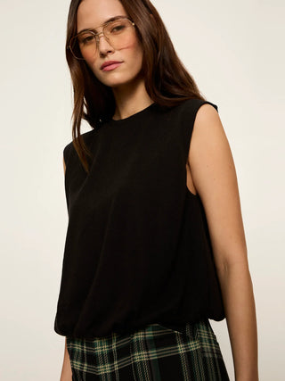 Quinn Bubble Shell Tank in Black
