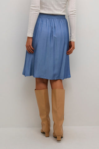 Leonora Skirt in Chambray Blue