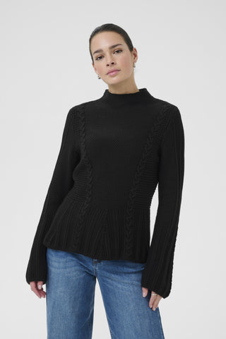 Dolria Knit Pullover in Deep Black