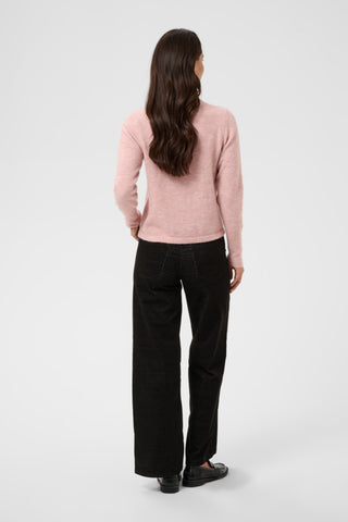Niel Knit Cardigan in Pale Mauve Melange