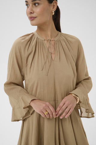 Flora Dress in Petrified Oak