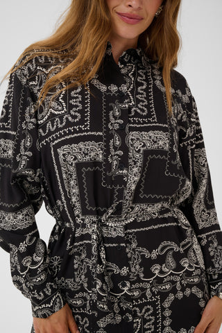 Gardenia Dress in Black & Turtledove