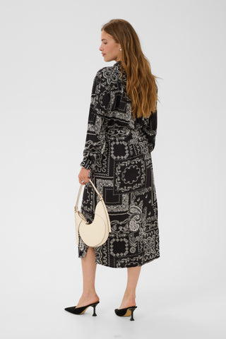 Gardenia Dress in Black & Turtledove