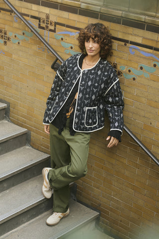 Naomi Jacket in Black Bull