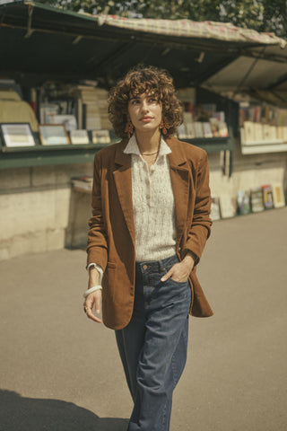Kanna Corduroy Blazer in Sorrel Horse