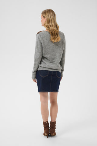 Hope Knit Pullover in Grey Melange