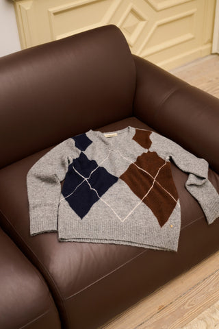 Hope Knit Pullover in Grey Melange
