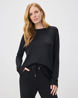 Supersoft Trim Pullover in Black