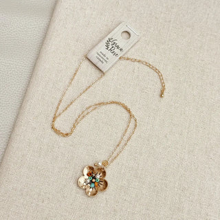 Freshwater Pearl Mixed Bead Flower Necklace