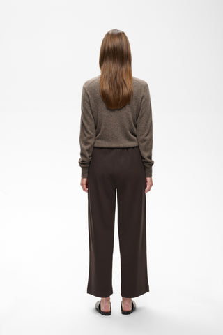 Gincette Cropped Pant in Chocolate Brown