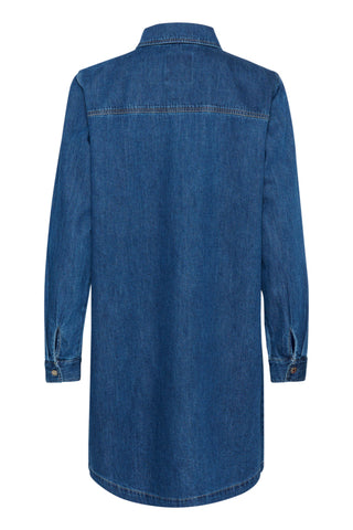 Stine Dress in Medium Blue Denim