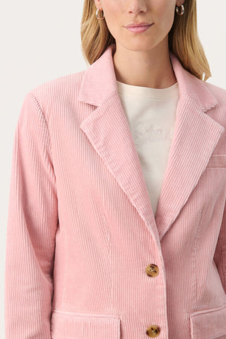 Leni Cord Blazer in Silver Pink