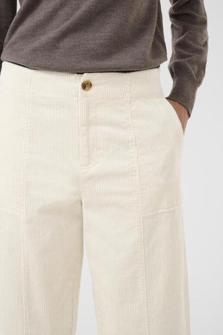 Netta Corduroy Pants in Eggnog