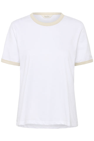 Angelita T-shirt in White & Oatmeal