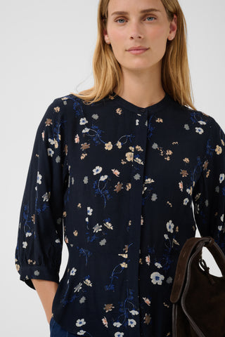 Constantina Shirt in Dark Navy Botanical