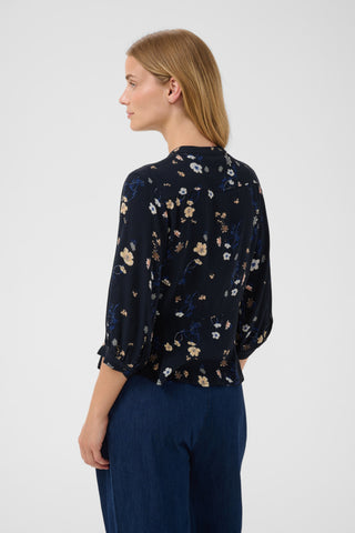 Constantina Shirt in Dark Navy Botanical