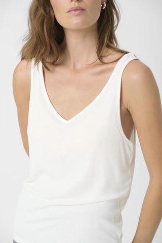 Columbine Tank Top in Broken White