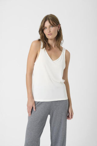 Columbine Tank Top in Broken White