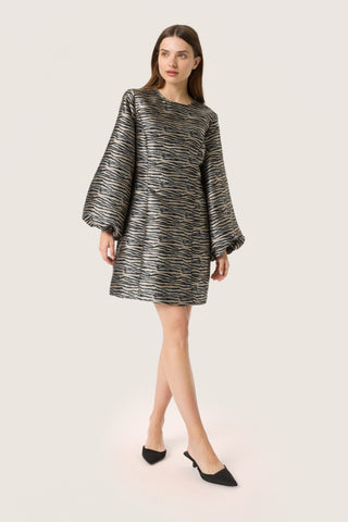 Elowen Dress in Zebra Jacquard