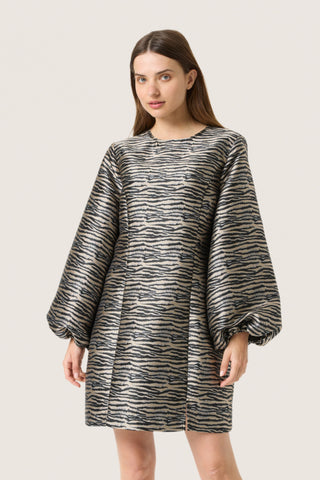 Elowen Dress in Zebra Jacquard