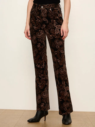 Play Date Bootcut Cords in Cocoa Paisley