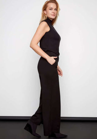 Audrey Wide Leg Pant in Black