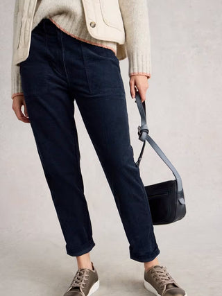 Twister Cord Trousers in Dark Navy