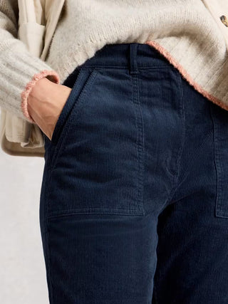 Twister Cord Trousers in Dark Navy