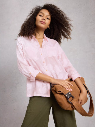 Sophie Jacquard Shirt in Pink Multi