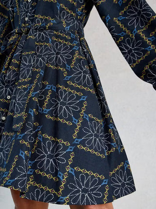 Monique Swing Dress in Blue Multi