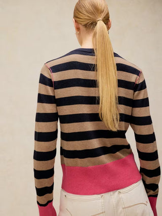 Lois Cardigan in Navy Multi