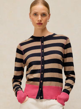Lois Cardigan in Navy Multi