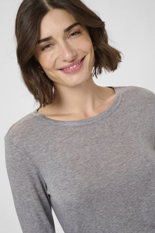 Althea Wool Longsleeve Shirt in Mid Grey