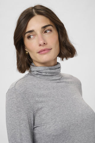 Althea Wool Rollneck in Mid Grey