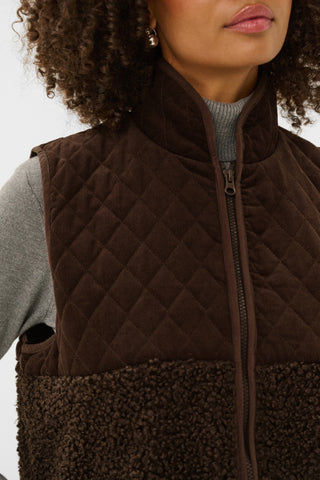 Lenia Vest in Coffee Bean