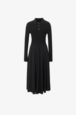 Collared Dress in Black