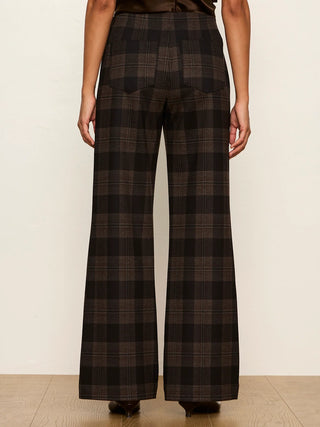 Relay Pull On Pant Espresso Plaid