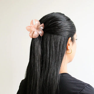 Floral Claw Clip - Peach