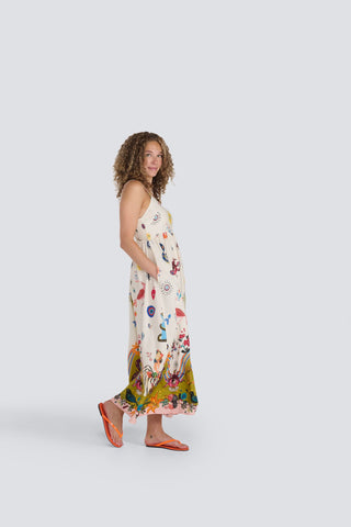 Abstract Print Spaghetti Strap Dress