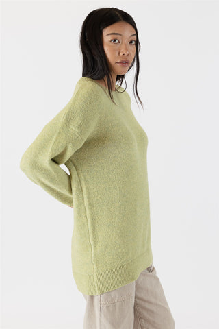Ava Eco Lightweight Long Sweater in Bitter Lemon
