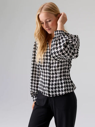 Be My Muse Top in Houndstooth