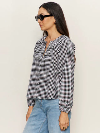 Perfect Gingham Button Blouse in Picnic