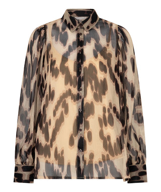 Leopard Sheer Blouse with camisole