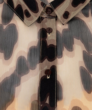 Leopard Sheer Blouse with camisole