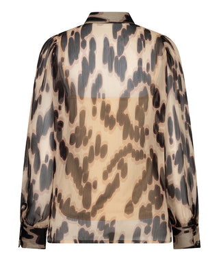 Leopard Sheer Blouse with camisole