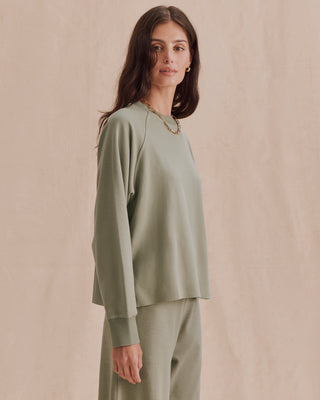 Winslow Drop Shoulder Top in Eucalytus